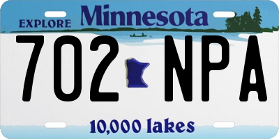 MN license plate 702NPA