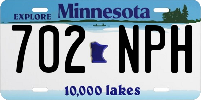 MN license plate 702NPH