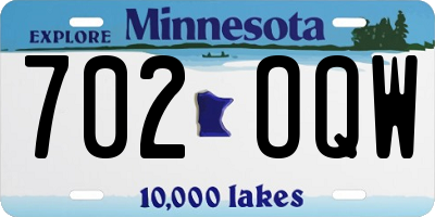MN license plate 702OQW