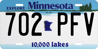 MN license plate 702PFV