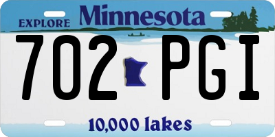 MN license plate 702PGI