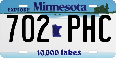 MN license plate 702PHC