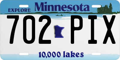 MN license plate 702PIX
