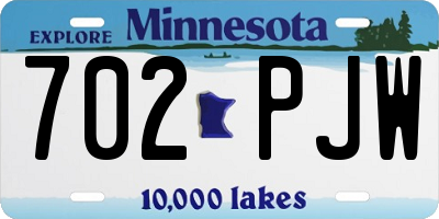 MN license plate 702PJW