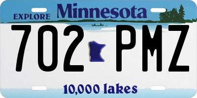 MN license plate 702PMZ