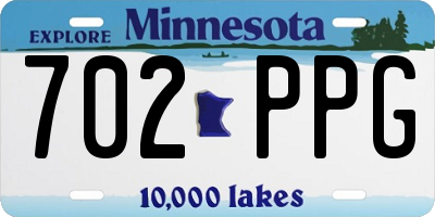 MN license plate 702PPG