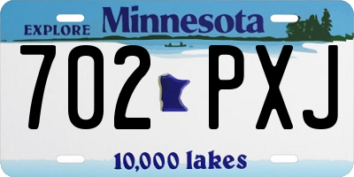 MN license plate 702PXJ