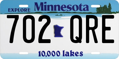 MN license plate 702QRE