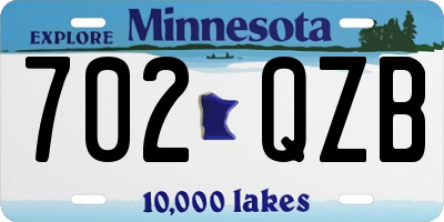 MN license plate 702QZB