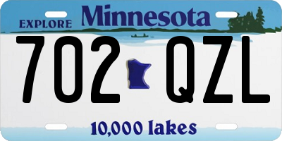 MN license plate 702QZL
