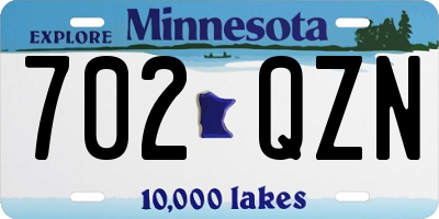 MN license plate 702QZN