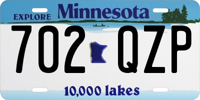 MN license plate 702QZP