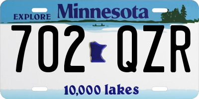 MN license plate 702QZR