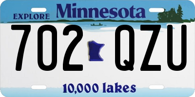 MN license plate 702QZU