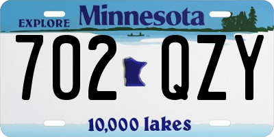 MN license plate 702QZY