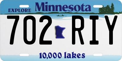 MN license plate 702RIY