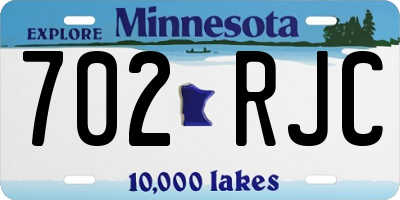 MN license plate 702RJC