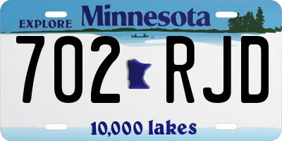 MN license plate 702RJD