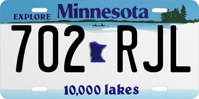 MN license plate 702RJL