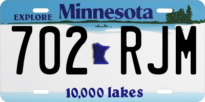 MN license plate 702RJM