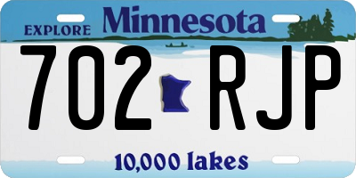MN license plate 702RJP