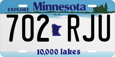 MN license plate 702RJU