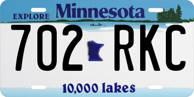 MN license plate 702RKC