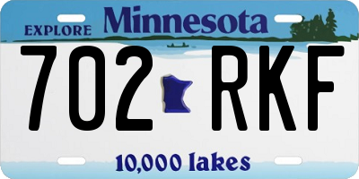 MN license plate 702RKF