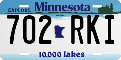 MN license plate 702RKI