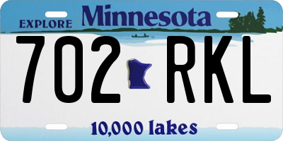 MN license plate 702RKL