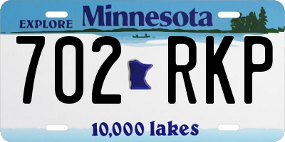 MN license plate 702RKP