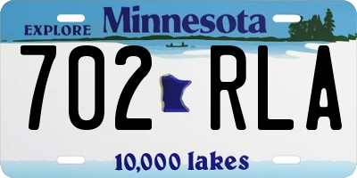 MN license plate 702RLA