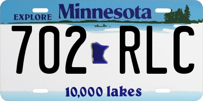 MN license plate 702RLC