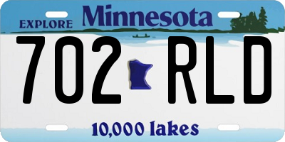 MN license plate 702RLD