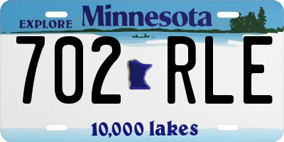 MN license plate 702RLE