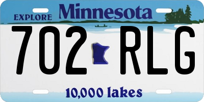 MN license plate 702RLG