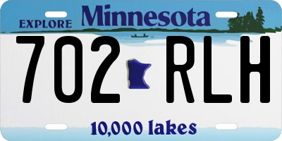 MN license plate 702RLH