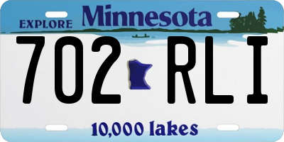 MN license plate 702RLI