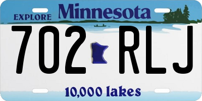 MN license plate 702RLJ