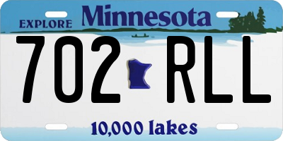 MN license plate 702RLL