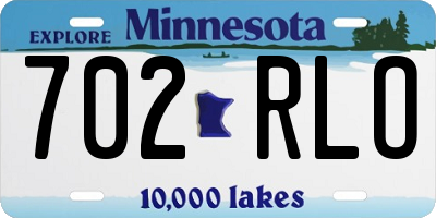 MN license plate 702RLO