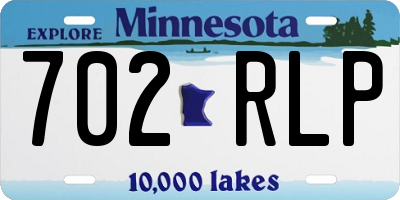 MN license plate 702RLP