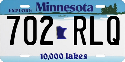 MN license plate 702RLQ