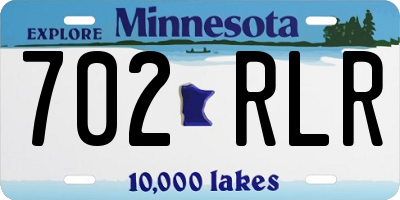 MN license plate 702RLR