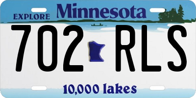MN license plate 702RLS