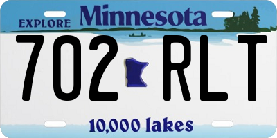 MN license plate 702RLT