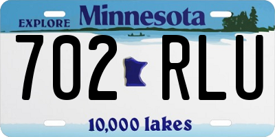 MN license plate 702RLU