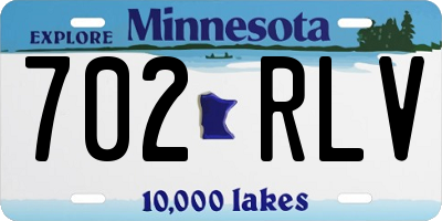 MN license plate 702RLV