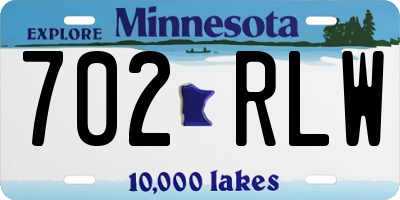 MN license plate 702RLW