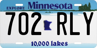MN license plate 702RLY